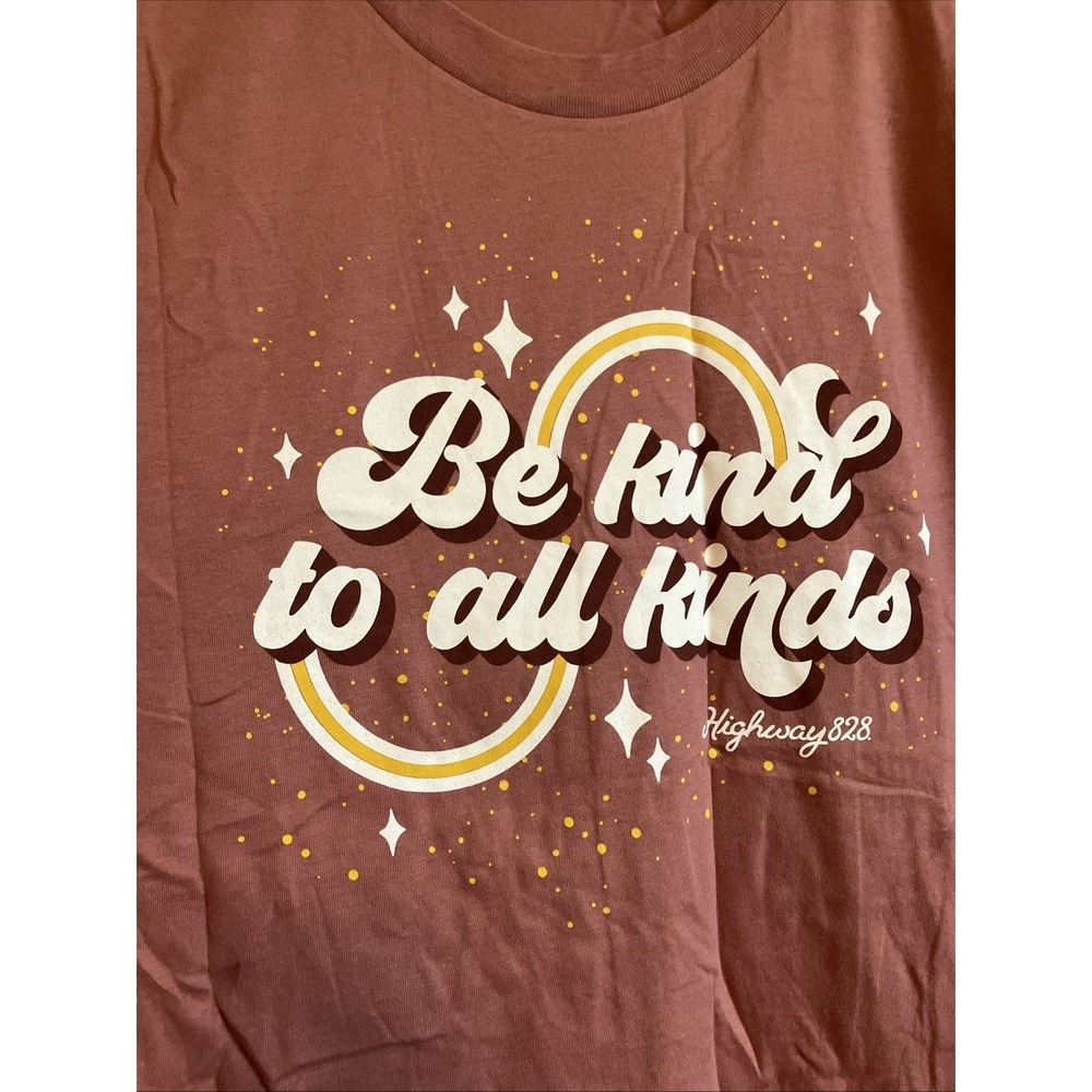 Highway 828 T-Shirt Women 3XL Mauve New Be Kind To All Kinds Graphic Tee